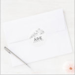 Hand-drawn Wildflowers Simple Elegant Minimalist  Classic Round Sticker<br><div class="desc">Wildflowers minimalist stickers</div>