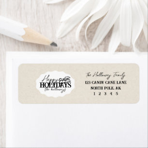 Hand Drawn Winter Sled with Elegant Script Oval