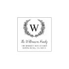 Hand-drawn Wreath Family Name Return Address