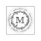Hand-drawn Wreath Monogram Round Return Address