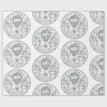 Hand-Drawn Zentangle Mandala Pattern Wrapping Pape