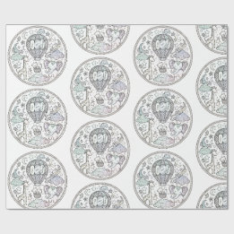 Hand-Drawn Zentangle Mandala Pattern Wrapping Pape Paper