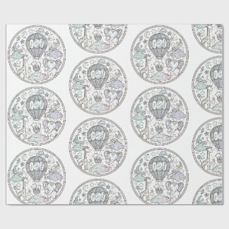 Hand-Drawn Zentangle Mandala Pattern Wrapping Pape Paper