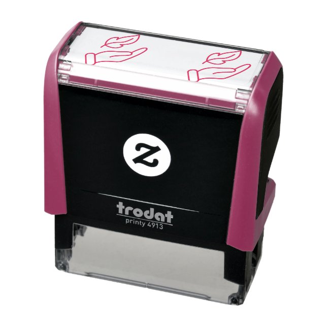 Hand drop feather self-inking stamp (Product)