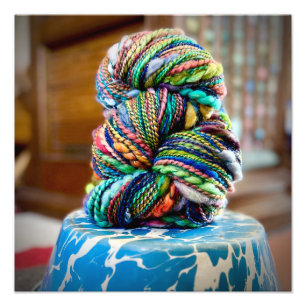 Hand Dyed and Handspun Yarn  Photo Print