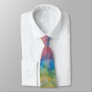 Hand Dyed Rainbow Stripe Tie