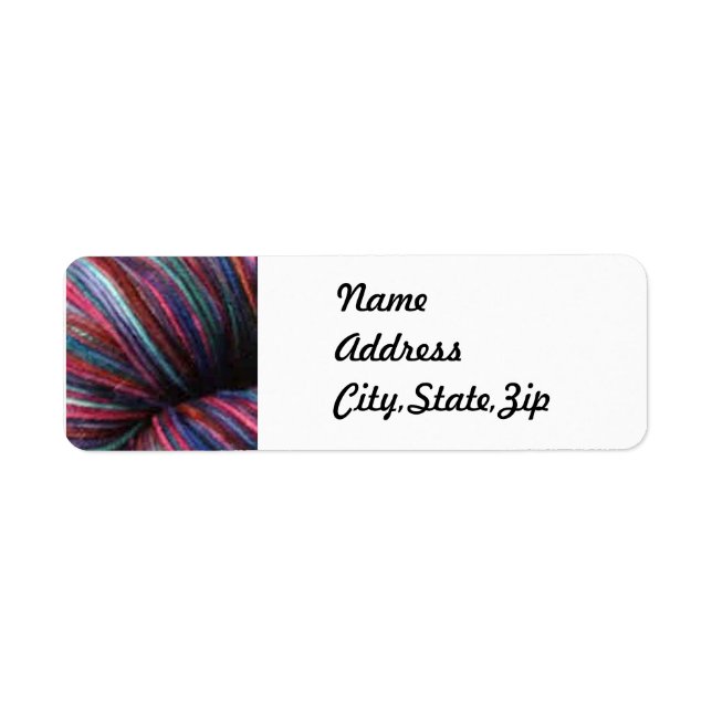 Hand Dyed Yarn Return Address Label (Front)