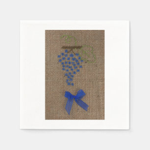Hand embroidery grapes napkin