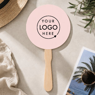 Hand Fan   Custom Logo Feminine Pink Event Paddles