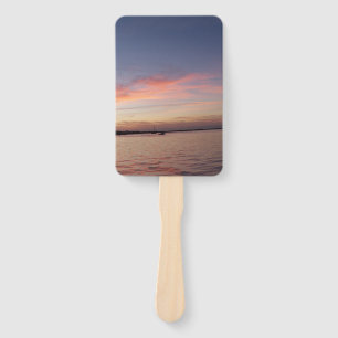 hand fan with Florida Keys Sunset photo on 1 side