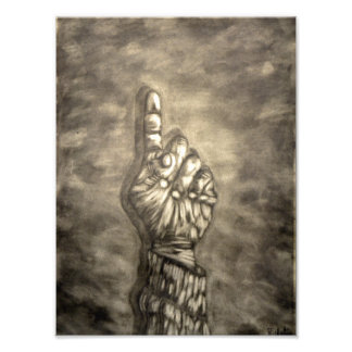 Hand figure photo print