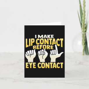 Hand Gesture Deaf Hearing Loss Awareness 10 Card