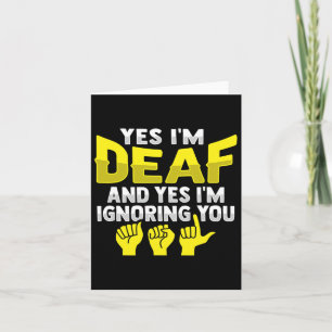 Hand Gesture Deaf Hearing Loss Awareness 11 Card