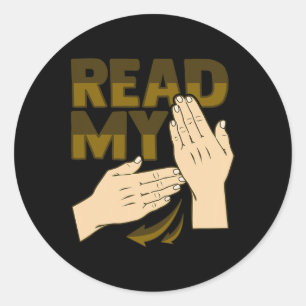 Hand Gesture Deaf Hearing Loss Awareness 12  Classic Round Sticker