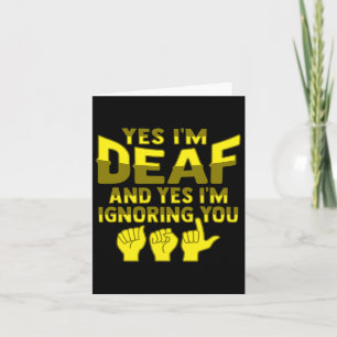 Hand Gesture Deaf Hearing Loss Awareness 1 Card