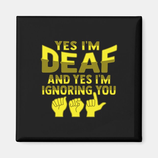 Hand Gesture Deaf Hearing Loss Awareness 1  Magnet (Front)
