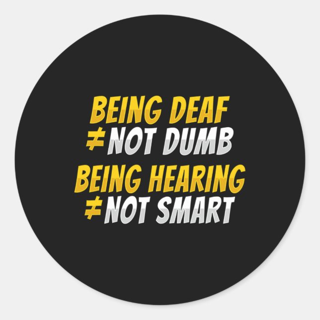 Hand Gesture Deaf Hearing Loss Awareness 2  Classic Round Sticker (Front)
