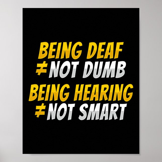 Hand Gesture Deaf Hearing Loss Awareness 2  Poster (Front)