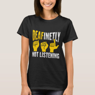 Hand Gesture Deaf Hearing Loss Awareness 3 T-Shirt