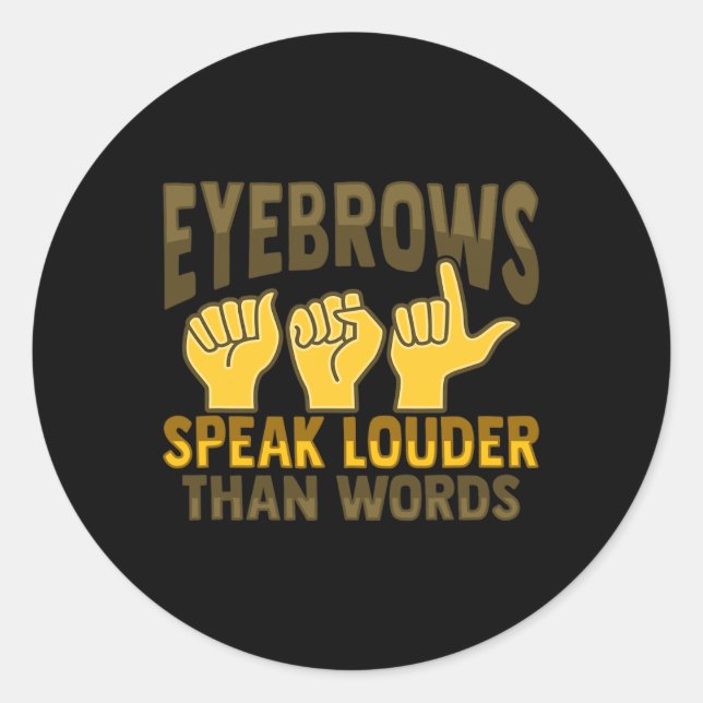 Hand Gesture Deaf Hearing Loss Awareness 5  Classic Round Sticker (Front)