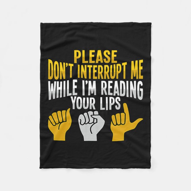 Hand Gesture Deaf Hearing Loss Awareness 9  Fleece Blanket (Front)