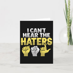 Hand Gesture Deaf Hearing Loss Awareness  Card