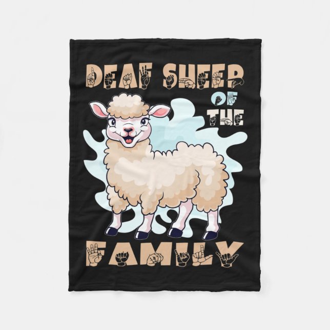 Hand Gesture Hand Sign Language Hearing Loss Aware Fleece Blanket (Front)