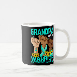 Hand Grandpa Of A Warrior Polycystic Kidney Diseas Coffee Mug