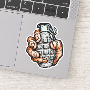 Hand Grenade In Comics Style