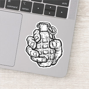 Hand Grenade In Comics Style