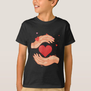 Hand Heart Charity Volunteering Kindness Donation T-Shirt