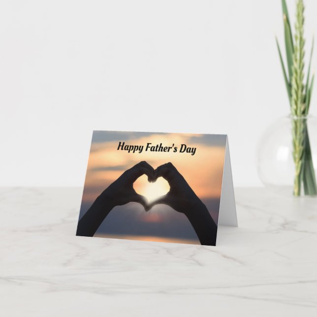 Hand Heart Father's Day Greeting Card (Front)