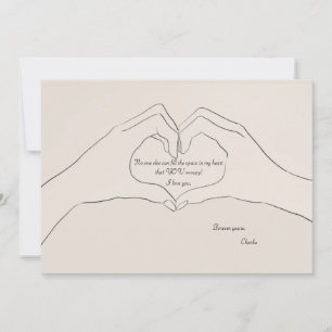 Hand Heart Gesture Card