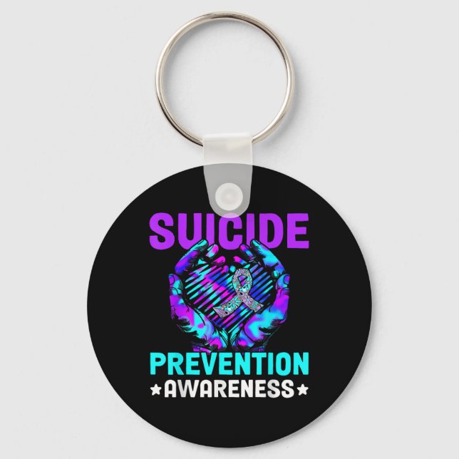 Hand Heart Suicide Prevention Awareness Week Septe Keychain (Front)