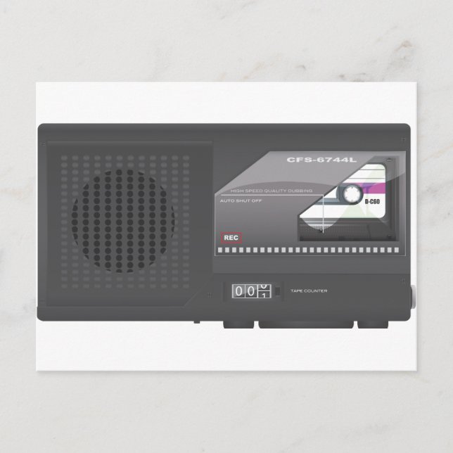 Hand Held Tape Recorder Gadget Postcard (Front)