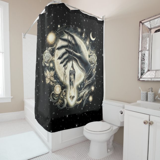 Hand Holding a Crystal under the Moonlight (In Situ)