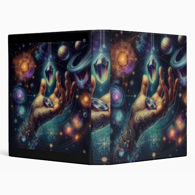 Hand Holding a Crystal under the Moonlight Binder (Background)