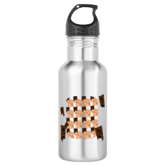 Hand holding a piece of Valentine's chocolate 532 Ml Water Bottle