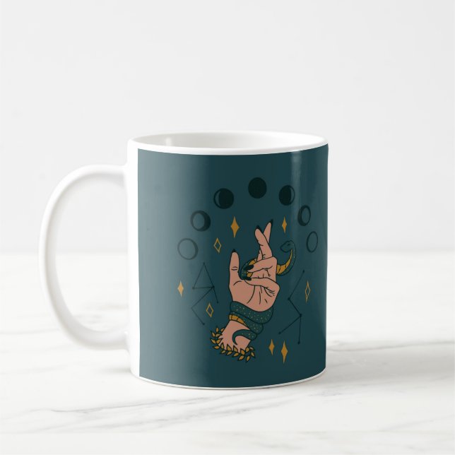 Hand Holding a Snake Coffee Mug (Left)