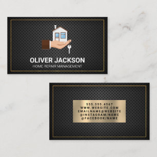 Hand Holding House   Perforated Mesh Business Card