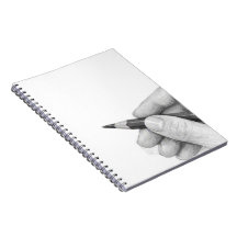Hand Holding Pencil Classic Notebook