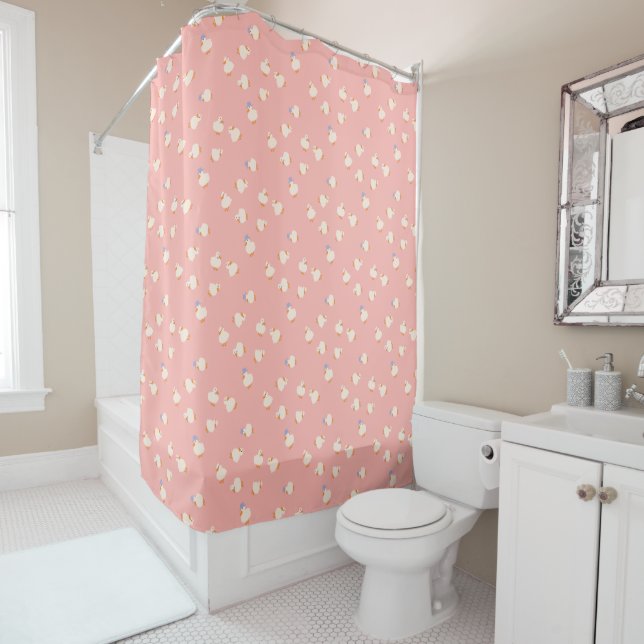 Hand Illustrated Ducks Theme Sweet Pink (In Situ)