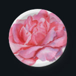 Hand Illustrated Pink Peony  Paper Plate<br><div class="desc">Beautifully Hand Drawn Pink Peony paper Plate, part of our large Paper Party Essentials Such as Paper Plates, Bowls, Napkins and more. We have made our Party Essentials Collection to be pick and Mixed or top be able to get the same design across all items and bought as a set...</div>