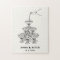 Hand-illustrated Unique Guestbook Sign Puzzle