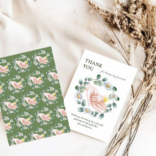 Hand in Hand Floral Wreath Father’s Day Thank You Card