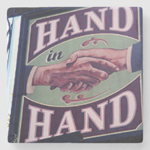 Hand In Hand, Virginia Highland Atlanta Marble Sto Stone Coaster