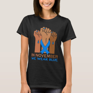Hand In November We Wear Blue Diabetes Awareness K T-Shirt