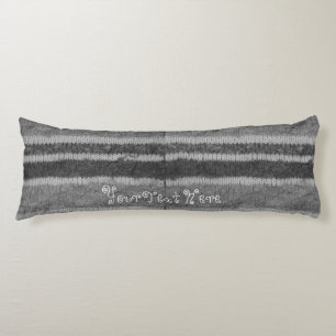 hand knitted black and white striped fun design body pillow