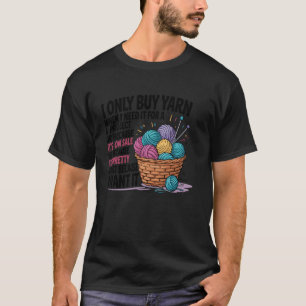 Hand Knitting Yarn Crochet Life Funny Knitting Nee T-Shirt