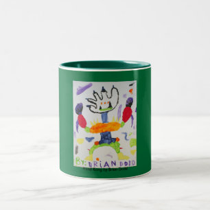 Hand Kong,by Brian Dodd Two-Tone Coffee Mug